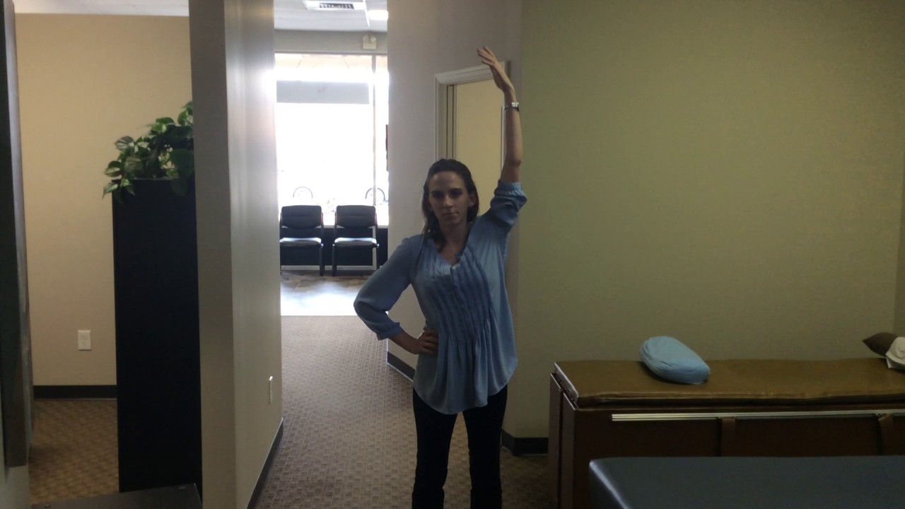 Overland Park Chiropractor Demonstrates Simple Thoracic Stretch #3 Side Stretch