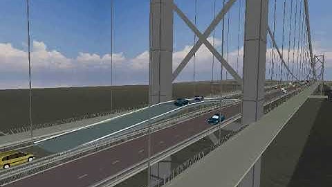 Forth Road Bridge main expansion joint replacement - overbridge animation from 2008
