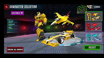 Formula Car Robot Games - Air Jet Robot Transform Android Gameplay