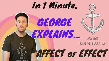 In 1 minute, George Explains...Affect or Effect