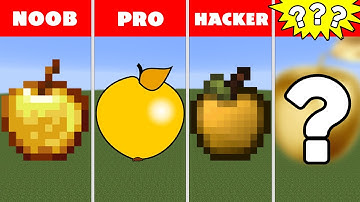 Pixel Art (NOOB vs PRO vs HACKER vs GOD) Golden Apple in Minecraft