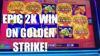 🙌🏻 EPIC 2K Bonus Win On Golden Strike Slots! #goldenstrike #slots #pokiewins #aussiepokiewins