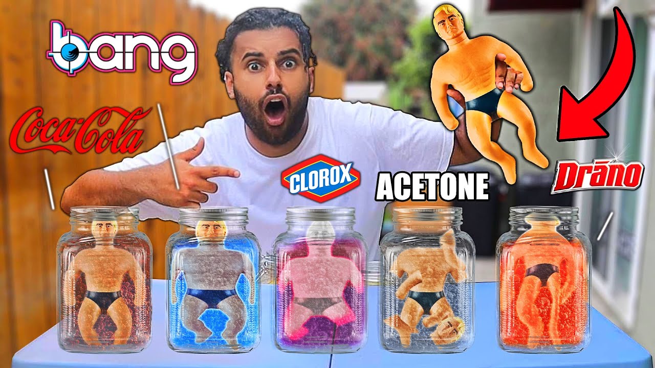 I Left The World's Most INDESTRUCTIBLE TOY STRETCH ARMSTRONG In HORRIBLE LIQUIDS For 30 Days