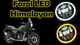 Instalação do farol LED  para ROYAL ENFIELD (Himalayan, Scram, Interceptor, outras...). Muito bom!