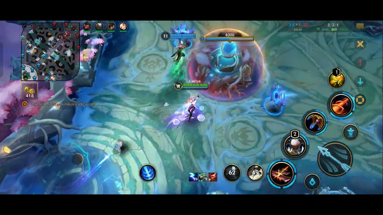 Wild Rift: Probando la nueva skin de caitlyn 😍A claro y el top 100 zigs 😎(Road to Diamond)