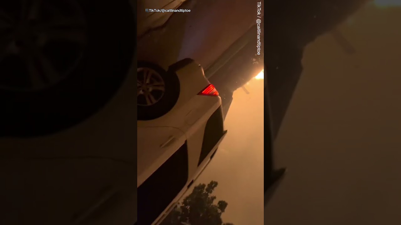 Family attempt to save home from California wildfires