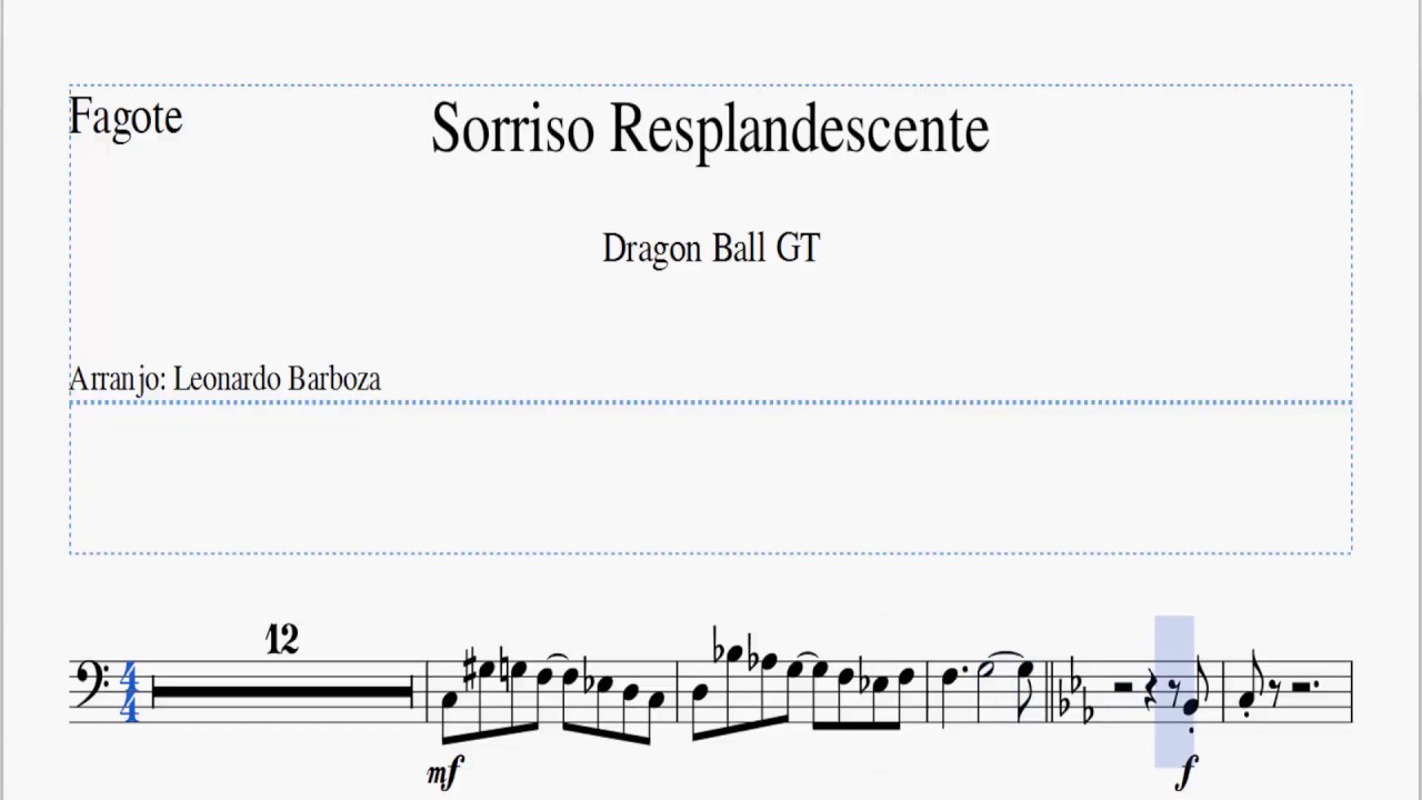 Sorriso Resplandecente (Dragon Ball) Cifra/Partitura 