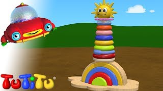 🎁TuTiTu Builds a Rainbow Tower - 🤩Fun Toddler Learning with Easy Toy Building Activities🍿