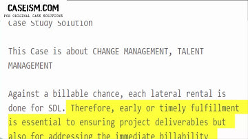 Recruiting Faster: (B) Change Management at SDL   Case Study Help - Caseism.com