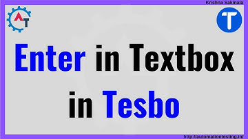 12. Enter in Tesbo | Handle Textbox in Tesbo | Test Automation Framework | Hybrid Test Framework