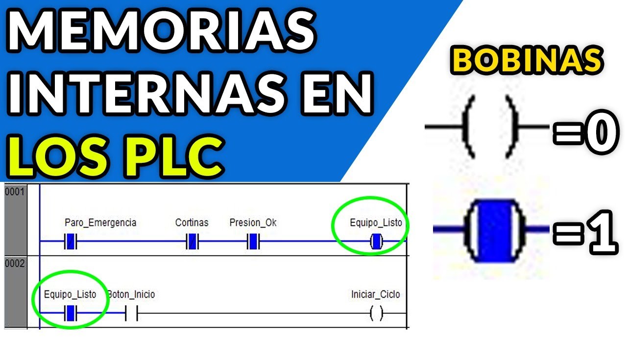🔵 MEMORIAS INTERNAS EN LOS PLC COMO UTILIZARLAS (BOBINAS) YouTube