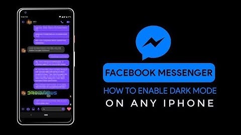 #DarkMoodMessengar How To Enable Dark Mode On Facebook Messenger App For Android & Iphone-2019