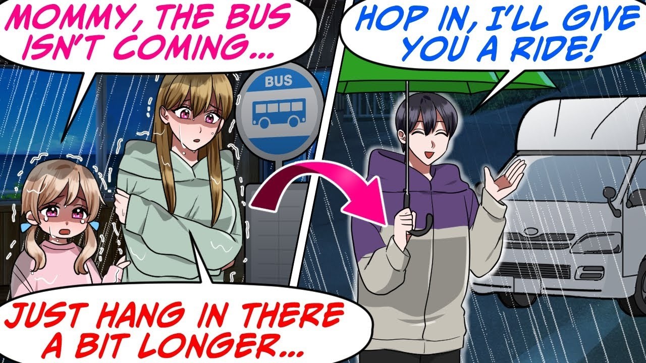 A Mom and Her Daughter Were Soaked Waiting in the Rain for the Bus! So, I…[RomCom Manga Dub]