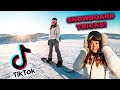 TESTAR TIKTOK TRICKS PÅ SNOWBOARD
