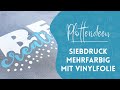 Taschen mit zweifarbigem Siebdruck mit Hilfe einer Vinylfolie bemalen