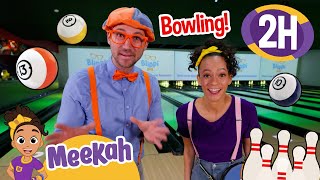 Blippi and Meekah's Bowling Blast Bash! | 2 HOURS OF MEEKAH! | Educational Videos for Kids