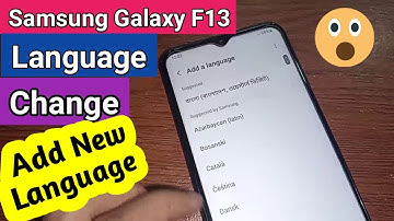 Samsung galaxy F13 change language // Add new Language