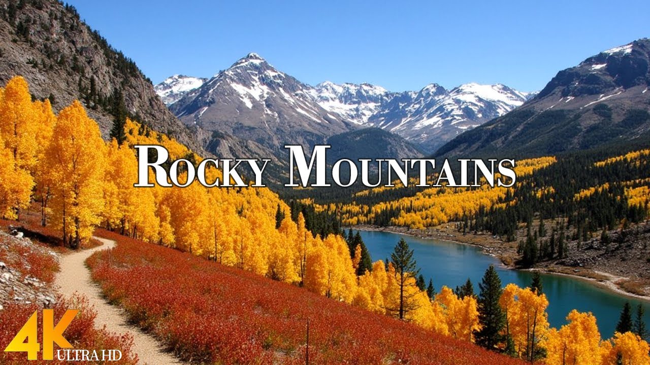 Autumn Rocky Mountains 4K Ultra HD • Stunning Footage, Scenic Relaxation Film with Calming Music.
