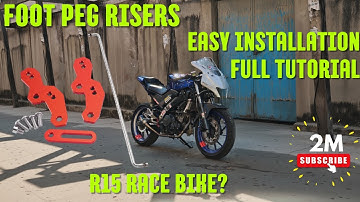 🔥 R15 Track Setup Mod! | Racing Foot Peg Riser Installation + Tips 🔧🏁 Fastest R15 in India