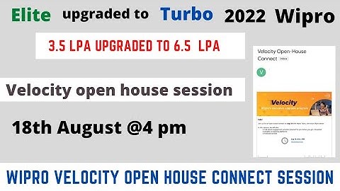 wipro velocity open house session || wipro open house connect || wipro open house session || 2022