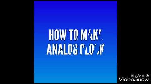 How To Make Analog Clock In Flash 8....