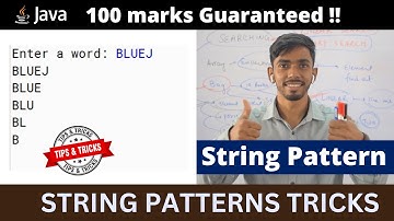 Patterns in String | ICSE computer | looping in Java  ICSE Patterns in java