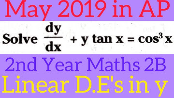 Inter 2nd Year Maths 2B||linear Differential Equations In y in telugu@maths naresh eclass