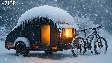 Surviving −71°C in a Bicycle Camper | Off Grid Snowstorm Challenge (Part 2)