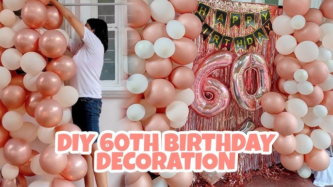 Balloon Decoration At Home For Father\'s 60th Birthday Party, 60th ...