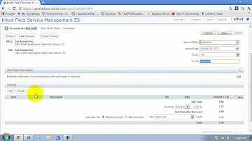 Intuit Field Service Management Create an Invoice 2011