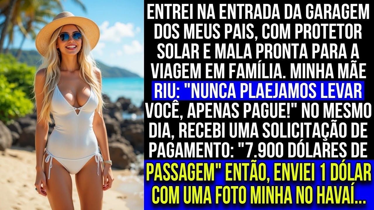 Entrei na casa dos meus pais, com protetor solar e mala pronta  Minha mãe abriu a porta e disse