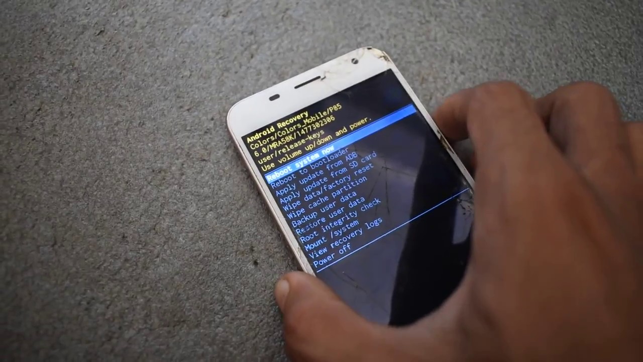 colors p85 hard reset, factory reset