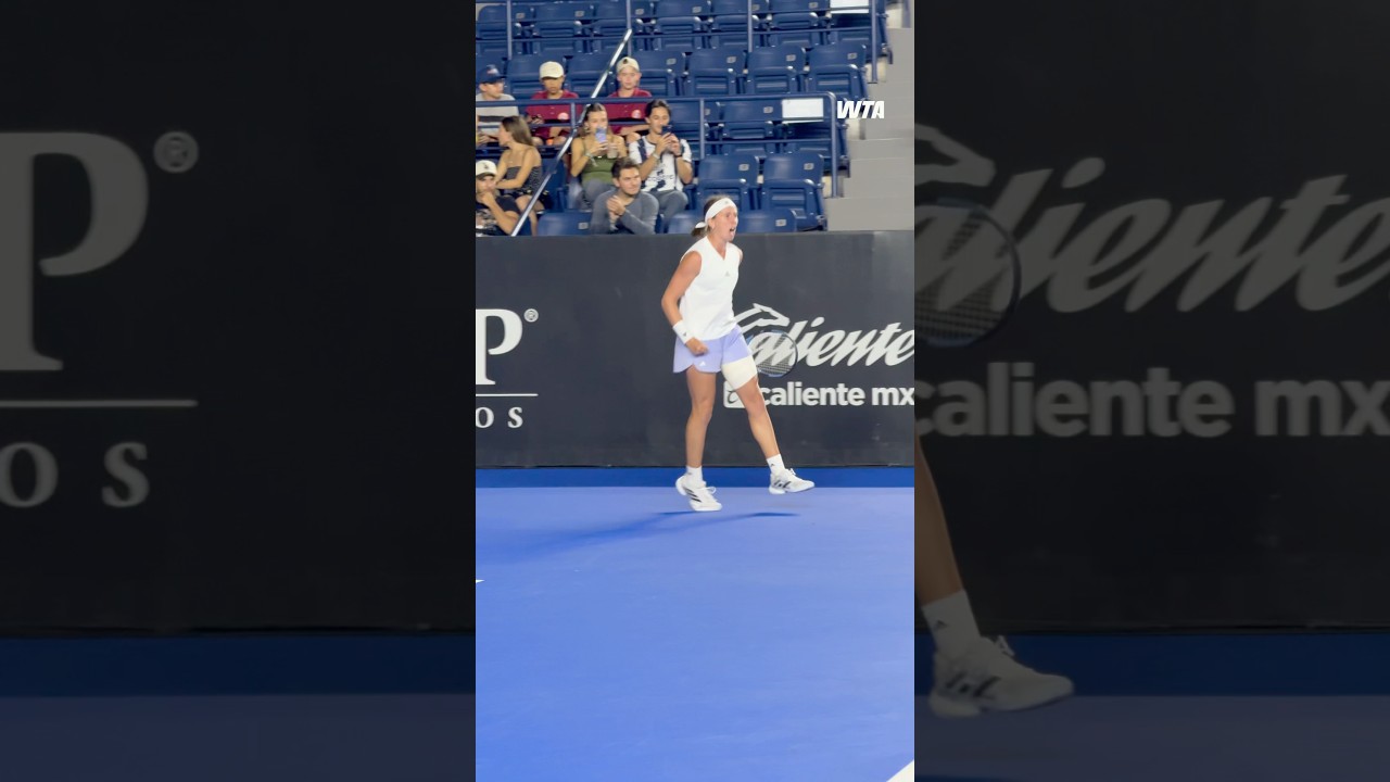 What a battle! 😤Nikola Bartunkova completes the comeback against Liang! #WTA #AbiertoGNPSeguros