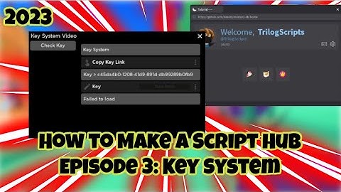 {2023} How to make your own roblox script hub (tutorial) | Episode 3: Key System
