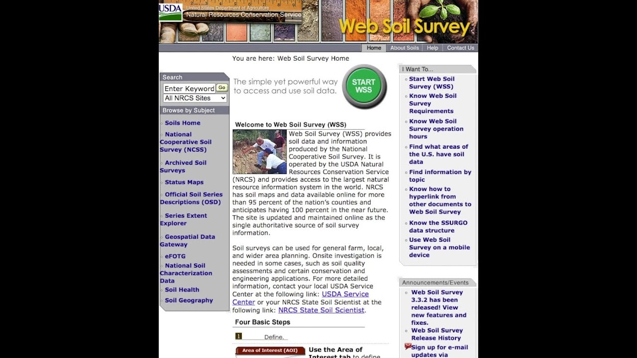 How to Use the USDA NRCS Web Soil Survey - YouTube