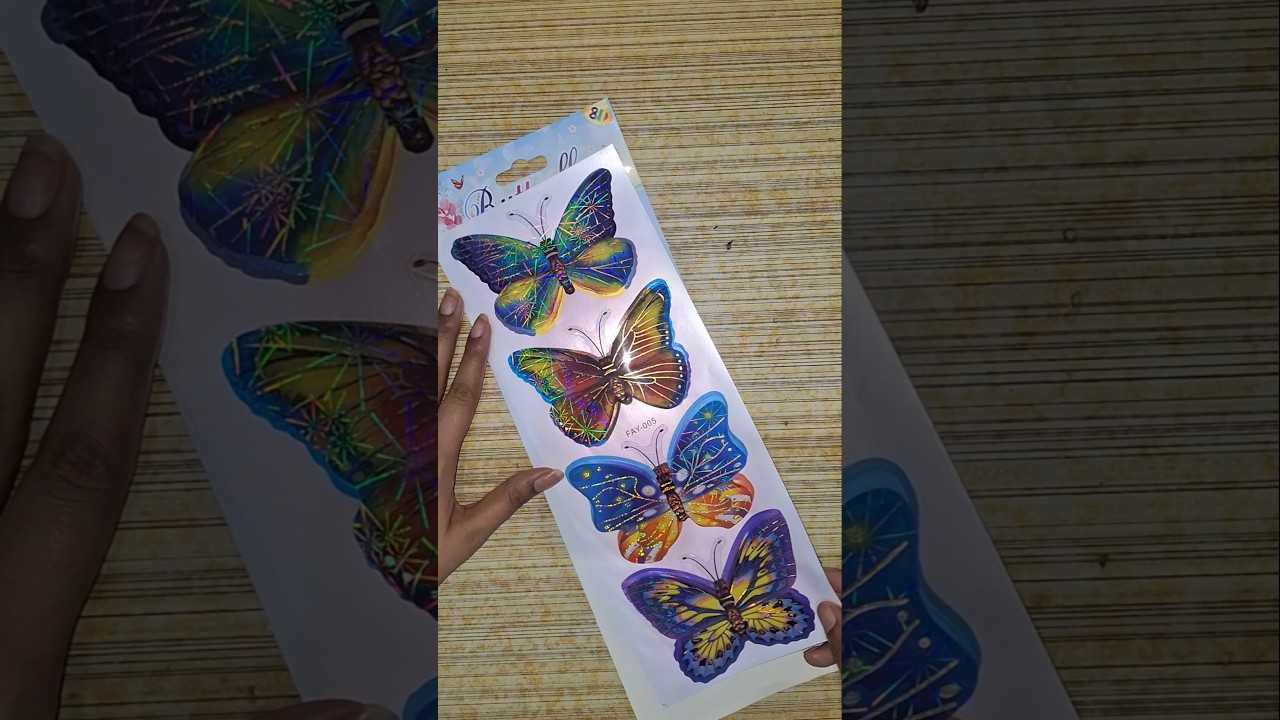 শিশুদের থ্রিডি স্টিকার প্যাক | ডিজনি কারস, বাটারফ্লাইস এবং ইমোজি সেট