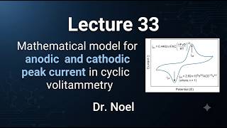 Lecture 33_Mathematical model for anodic and cathodic peak current in CV 