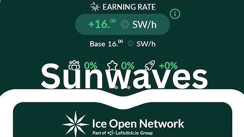 How to Mine Sunwaves Token from ICE Open Network | What you must do before you start