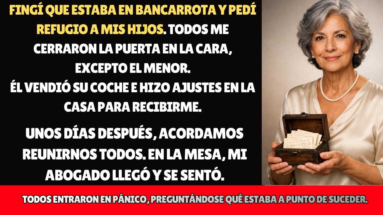 Cuando fingí que estaba en bancarrota, solo un hijo me ayudó... el final sorprendió a todos...