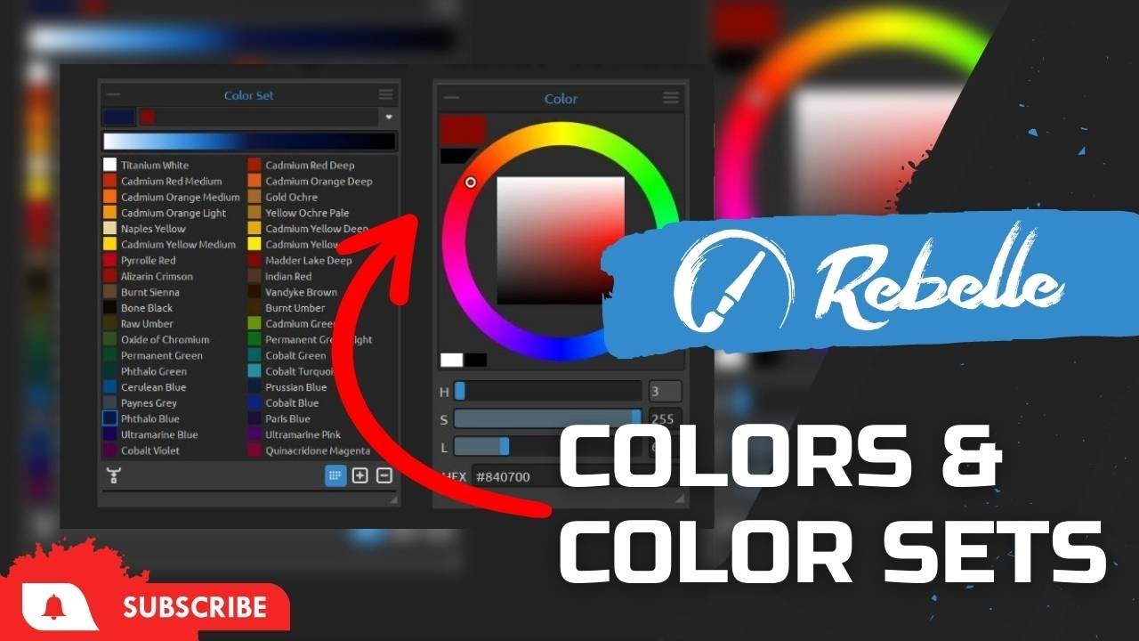 Rebelle 5 & 6 Tutorials: Color Panel and Color Sets 