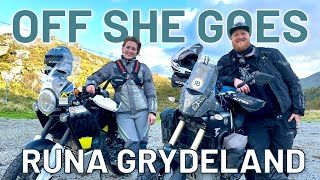 Life as a motorcycle vlogger. Runa Grydeland / 'Off She Goes'