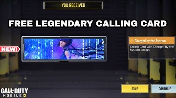 How to Get FREE Charged by the System Calling Card | Legendary | Cod Mobile Togusa Survey Event