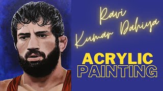 Ravi Kumar Dahiya Painting Acrylic Painting Time Lapse Bornadroit