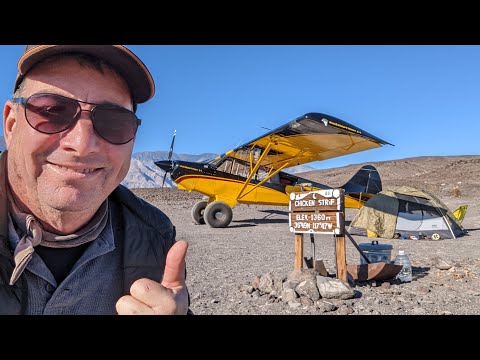 Mid Winter Airplane Camping! The 'Chicken Strip' Death Valley Aviat Husky