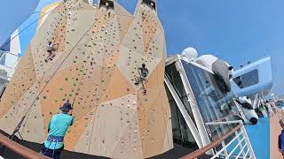 First Rock climbing try on Royal Carribbean - Day