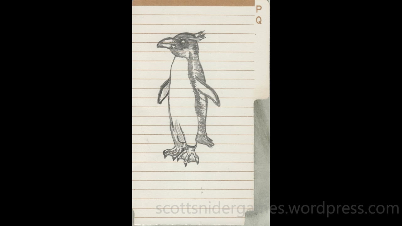 Macaroni Penguin Pencil Sketch Video #2 (03-20-2023)