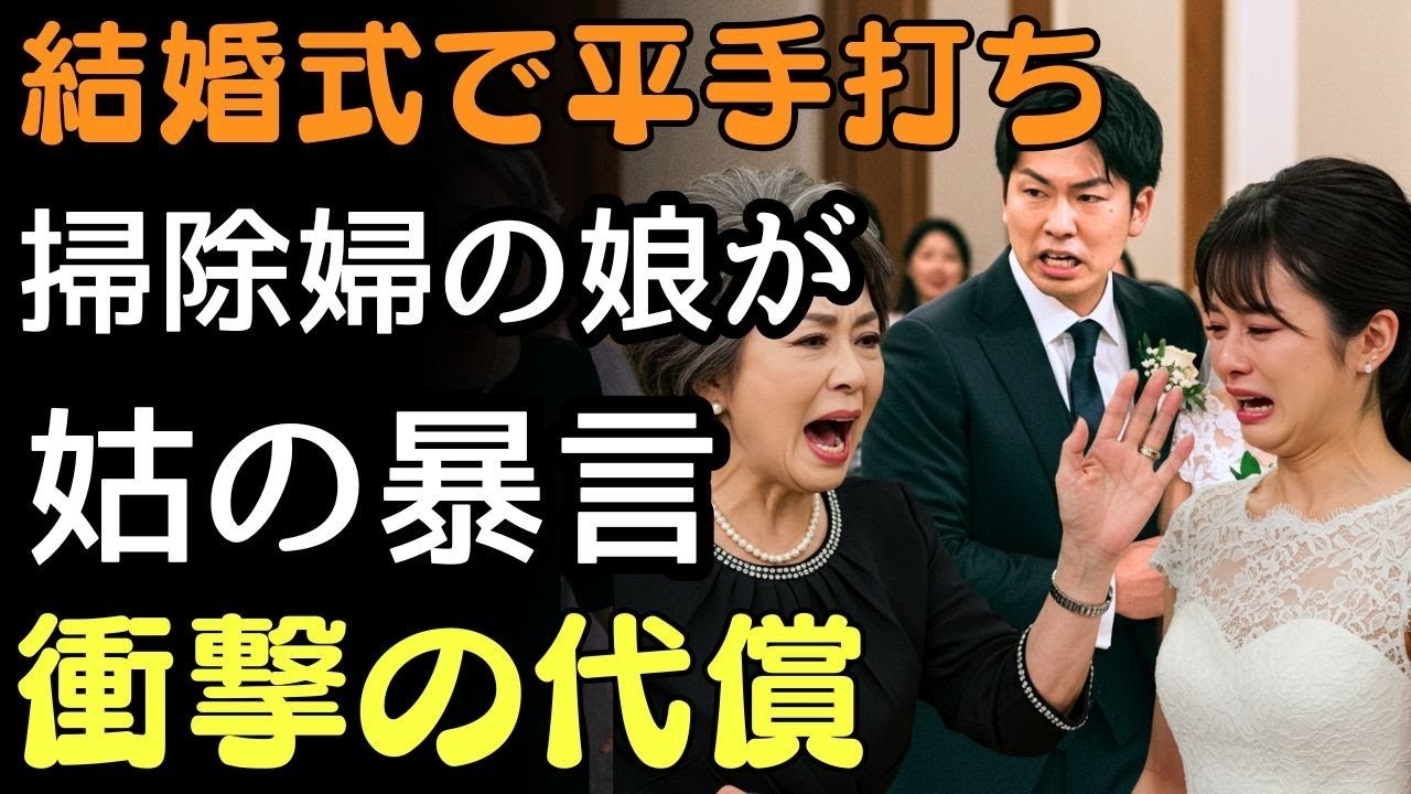 結婚式で姑が花嫁を平手打ち…「掃除婦の娘がうちの家に入るなんて！」その言葉の代償はあまりにも大きかった  人生の教訓