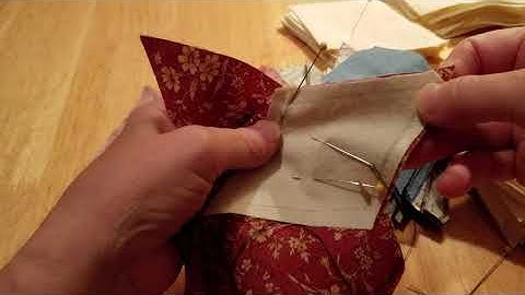 82.Part 2 of 5 - Hand Stitching Beginner Quilt-Seeing Stars in aTumbling Blocks Quilt