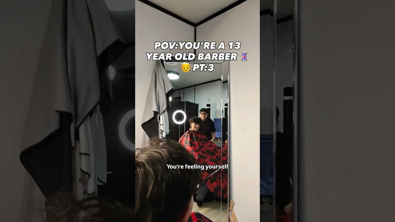 13-летняя парикмахерша 🔥 Ангел, которая выпускает один за другим видеоуроки по стрижке 💈✨