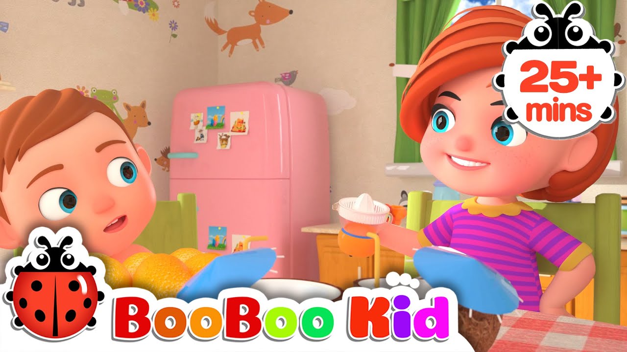 Fruit Song + More Nursery Rhymes & Kids Songs | Boo Boo Kid - YouTube